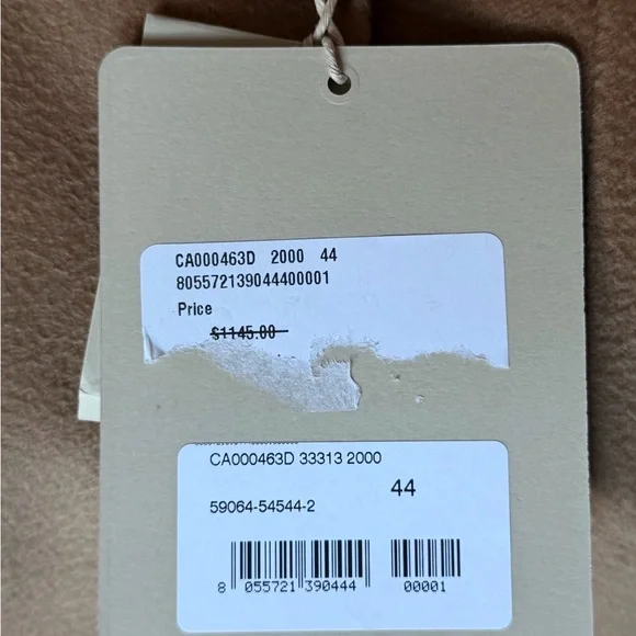 Herno Beige Wool Coat with Brooch - Picture 6 of 9